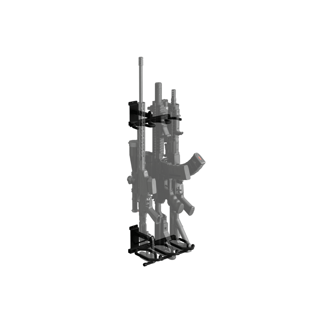 Hold Up Displays Multi-Angled Gun Display for Three Long Guns HD80 Slatwall