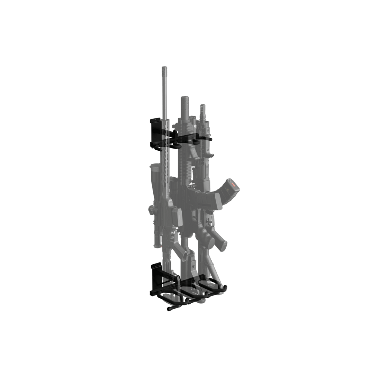 Hold Up Displays Multi-Angled Gun Display for Three Long Guns HD80 Slatwall