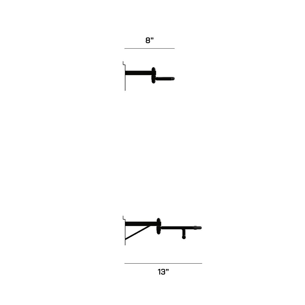 Hold Up Displays Multi-Angled Gun Display for Three Long Guns HD80 Depth