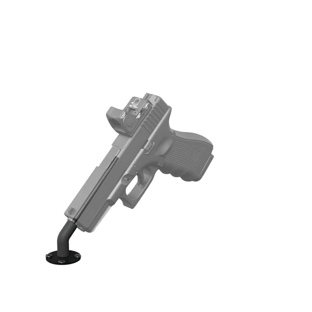 Hold Up Displays 55 Degree In Barrel Multi-Surface Handgun Display HD85-55