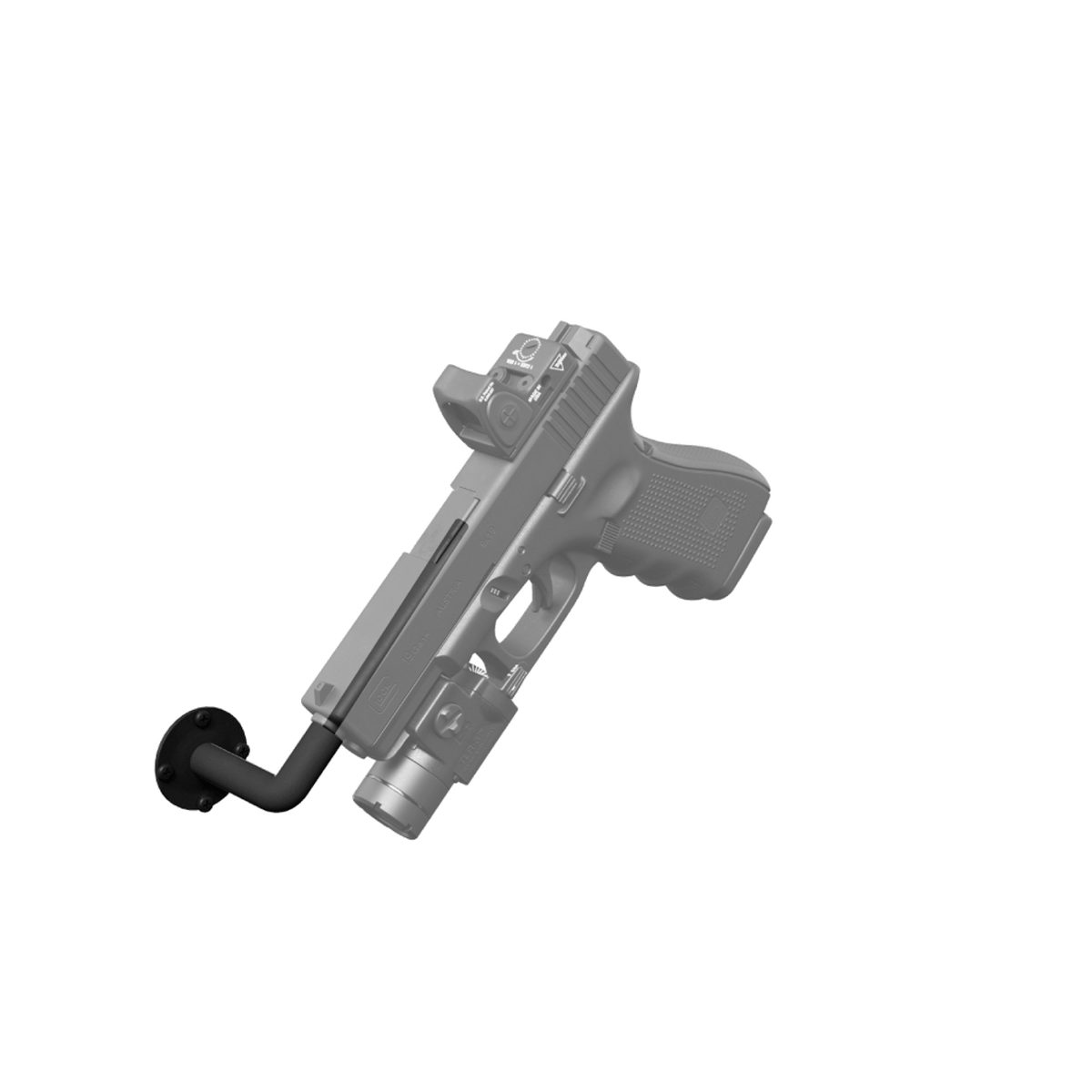 Hold Up Displays 90 Degree In Barrel Multi-Surface Handgun Display HD85-90