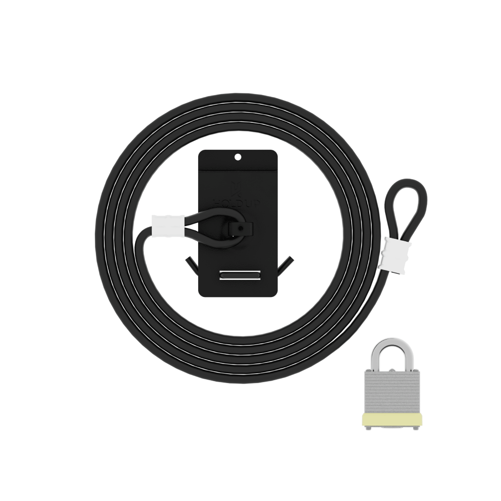 Hold Up Displays Multi Gun Lock - HD95 Slatwall with Padlock