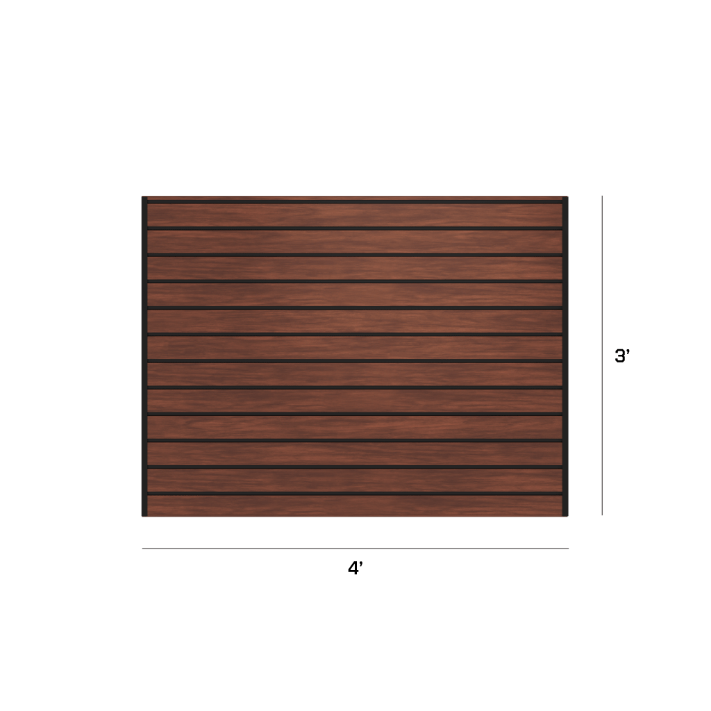 Hold Up Displays 6 Piece Slatwall Panel Set HDSW2-3x4 - Wood Pattern Dimensions