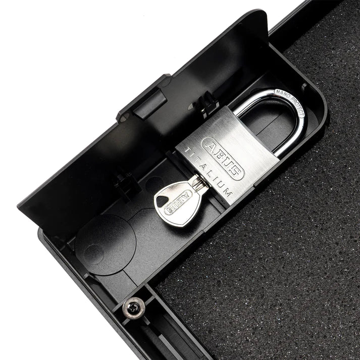 Stopbox PRO Portable Instant-Access Pistol Box Interior with Padlock