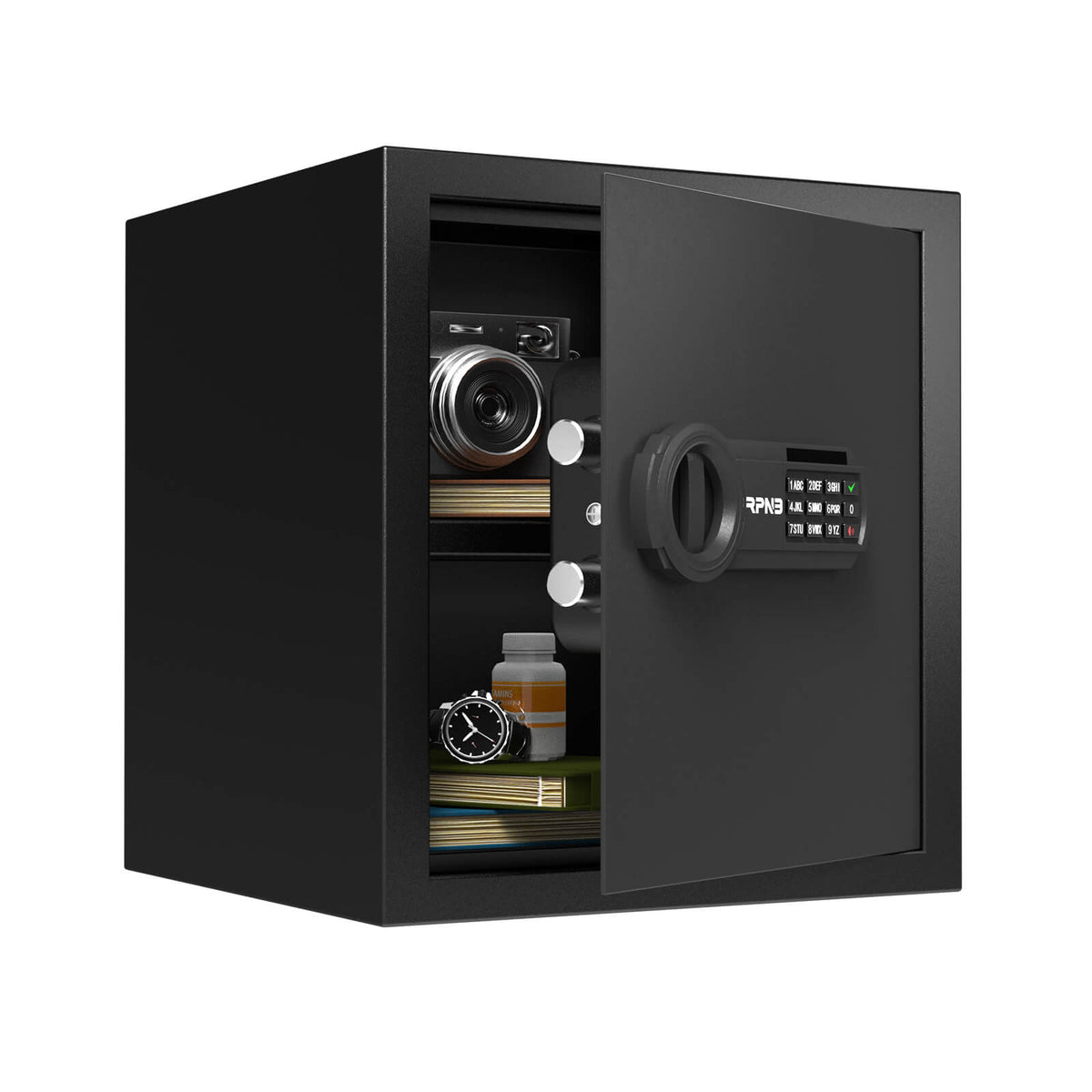 RPNB RP36ESA Electronic Home Safe with Digital Keypad Door Open