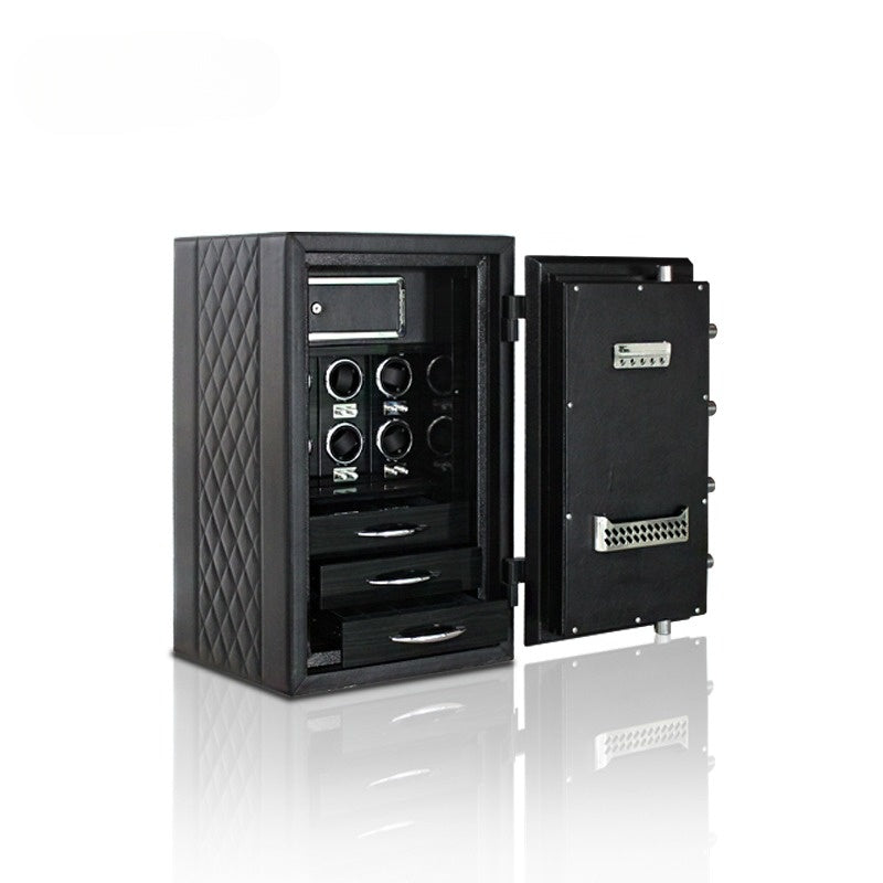 JB Watch Winder & Jewelry Safe Fireproof Door Open with Watch Winders & Jewelry Drawers