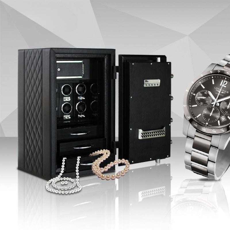 JB Watch Winder &amp; Jewelry Safe Fireproof with Watch &amp; Jewelry