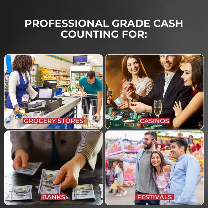 Cassida CRS 8500 Professional-grade use cases: grocery stores, casinos, banks, and festivals handling daily cash volume