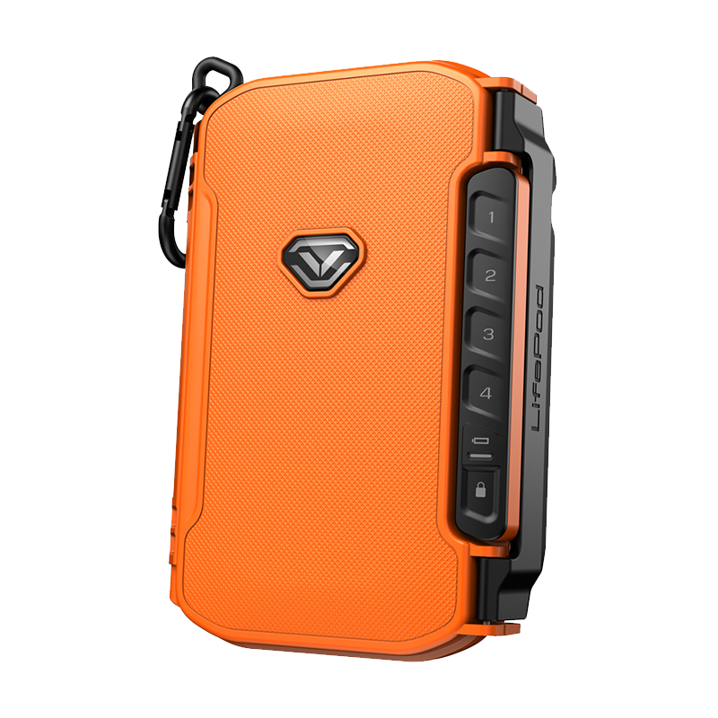 Vaultek Lifepod X Mini Weatherproof Lockbox Rush Orange