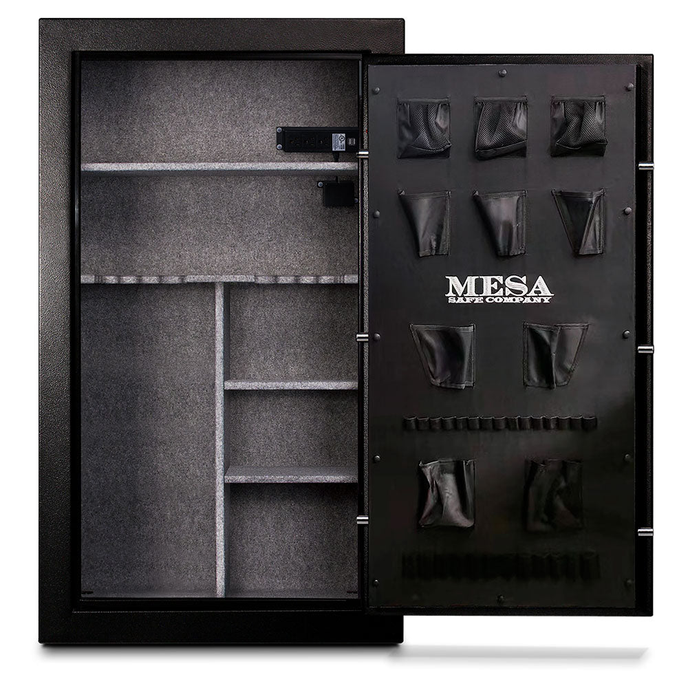 Mesa MGL36C Gun & Rifle Safe Door Open with Gun Racking