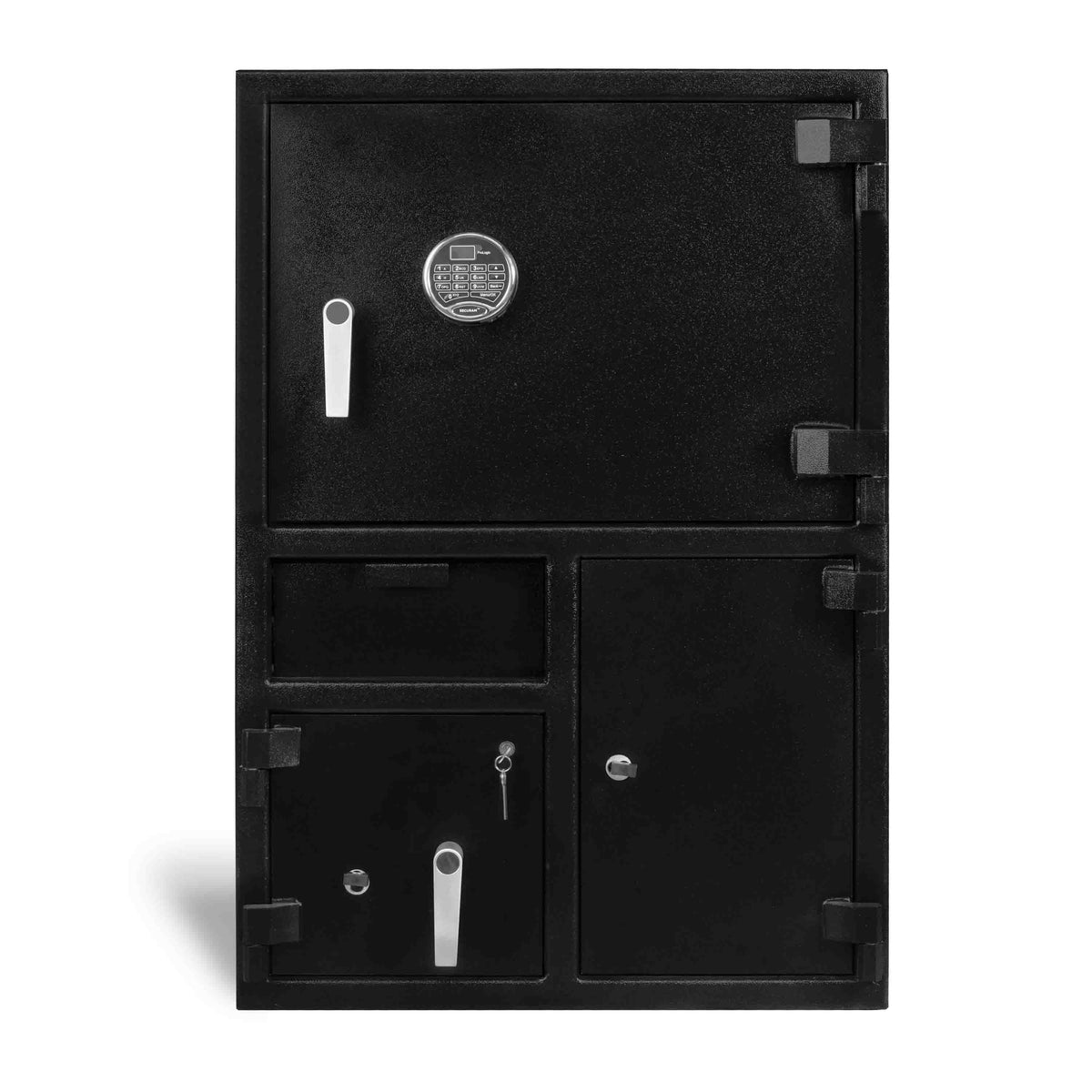 Pacific Safe MP412820TBB B-Rate Mid-Load Hopper Multi-Purpose Safe Front