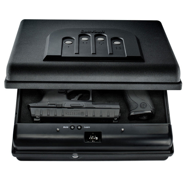 GunVault MV1050-19 MicroVault XL Quick Access Handgun Safe Slightly Open