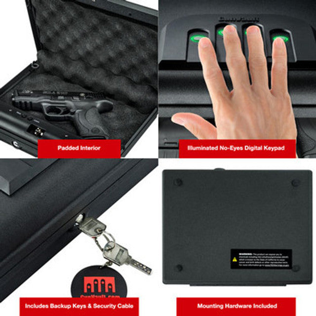 GunVault MV550-19 MicroVault Quick Access Handgun Safe Features