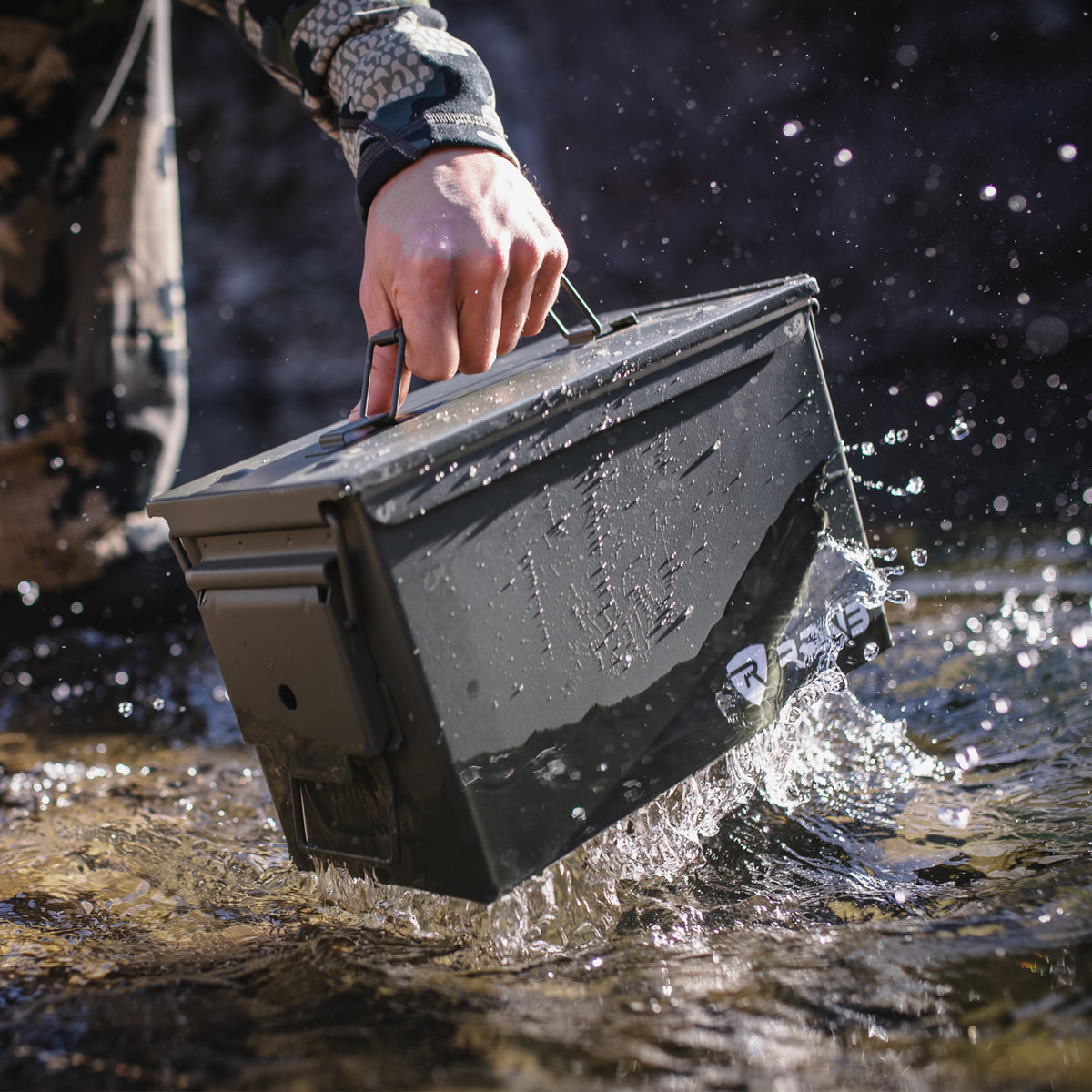 RPNB AM192 Metal Ammo Can .50 Cal Military Heavy Gauge Water Resistant Ammo Box In Water