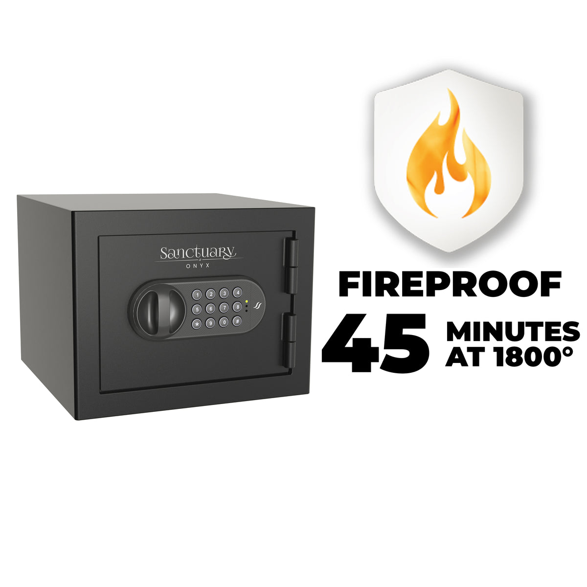Sports Afield SA-ONYX1 Home &amp; Office Fireproof Safe 45 Minute Fire Rated Badge