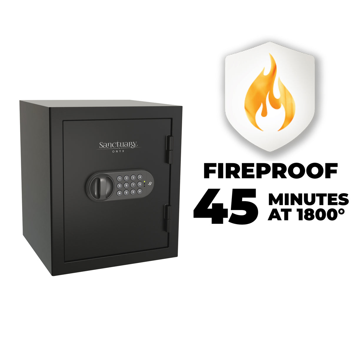 Sports Afield SA-ONYX2 Home &amp; Office Fireproof Safe 45 Minute Fire Rated Badge