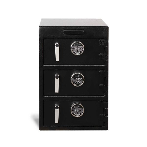 Pacific Safe PD302020TMB Triple Door Pull Drawer Safe Front