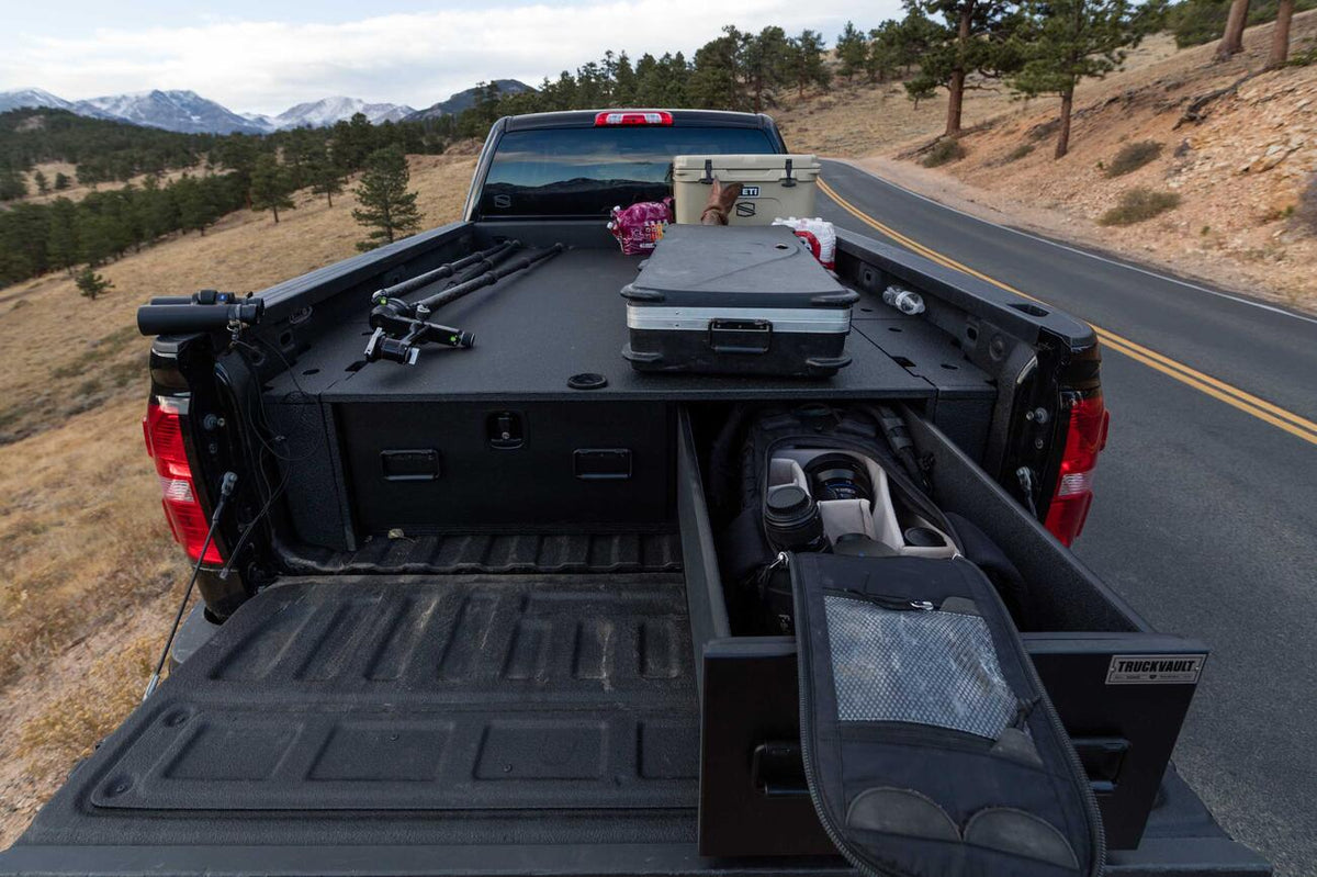 TruckVault Pickup Series All Weather Line Magnum 2 Drawer GMC Sierra With Gear