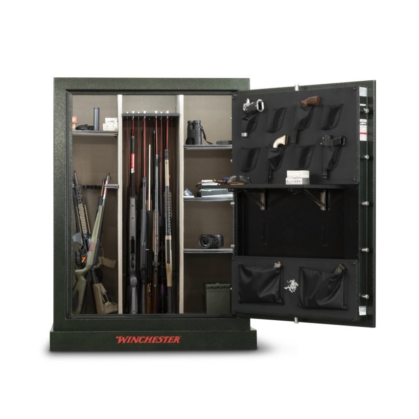 Winchester Ranger 42 Heritage Green Gun Safe with Retractable Utility Shelf and Antique Brass Hardware