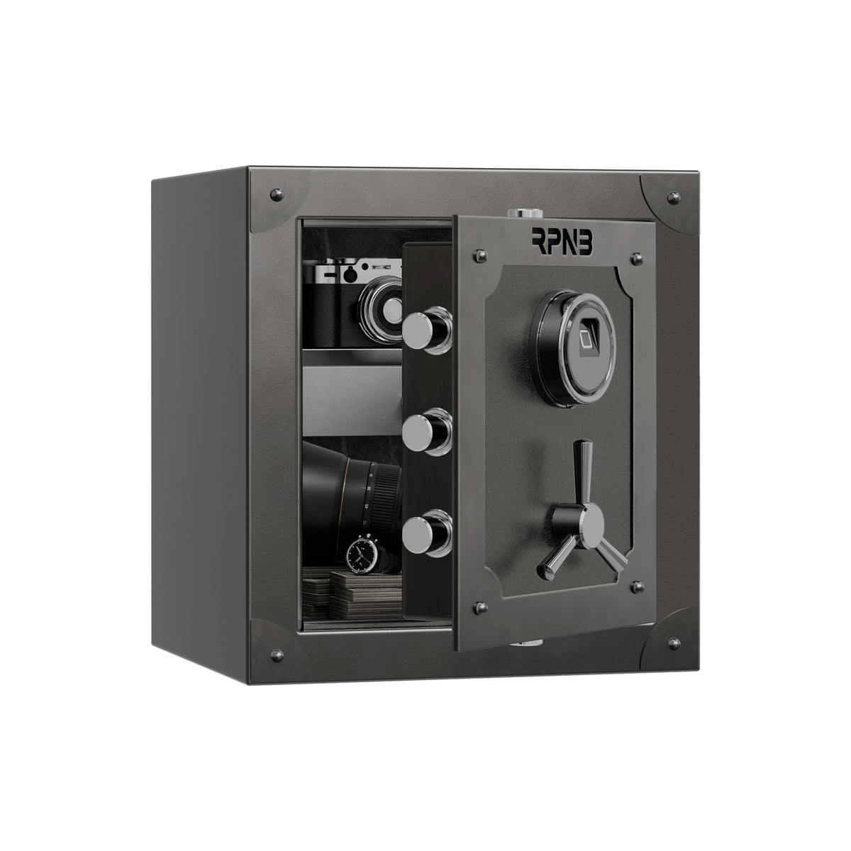 RPNB RPFV45 Large Home Retro Style Biometric Safe with Jewelry Drawer