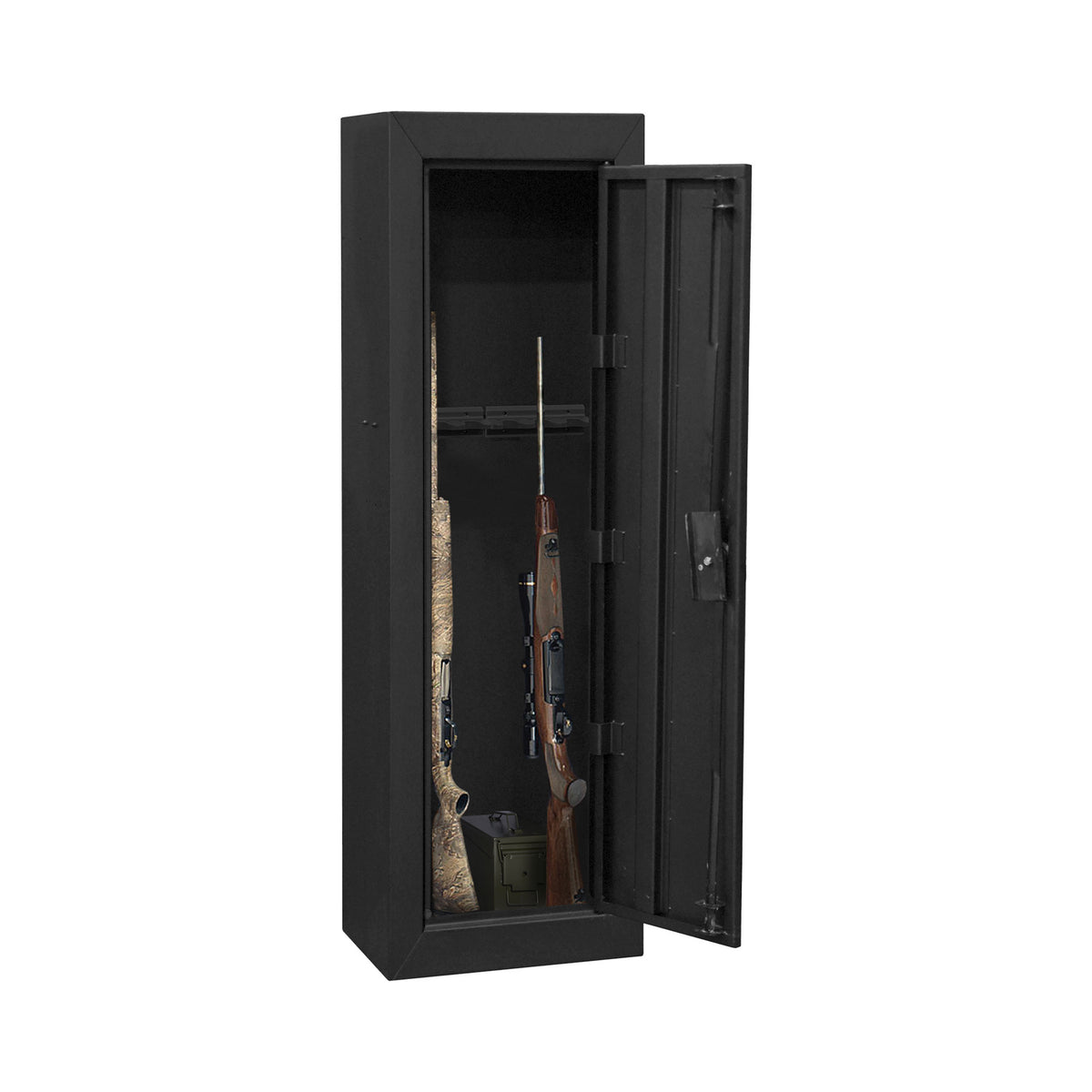 Sports Afield GC10 10-Gun Cabinet Door Open with Rifles