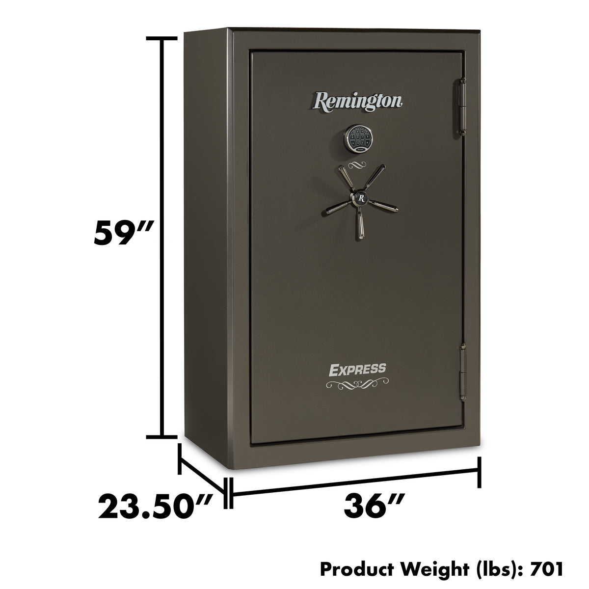 Remington SAR5944E Express Gun Safe 44+6 Gun Outside Dimensions