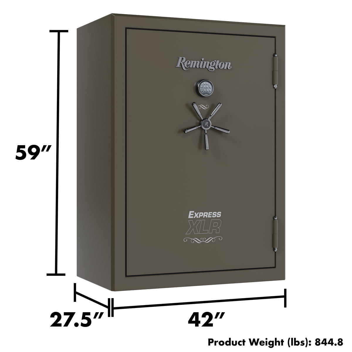 Remington SAR5960E-XLR Express Gun Safe 60+8 Gun Outside Dimensions