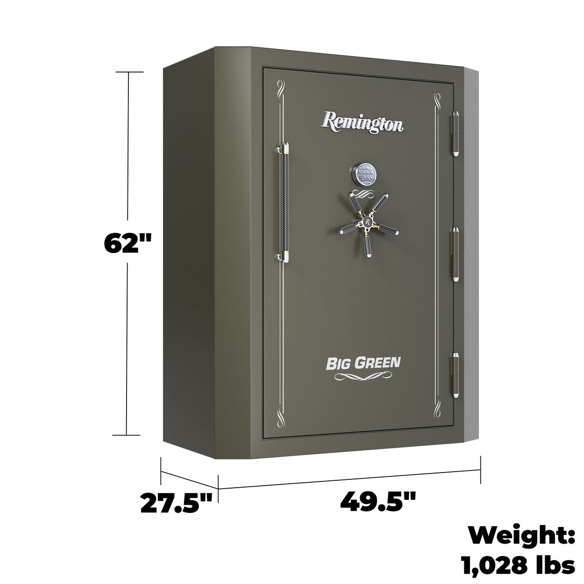 Remington SAR6268-BG Big Green 60 Gun Safe Outside Dimensions