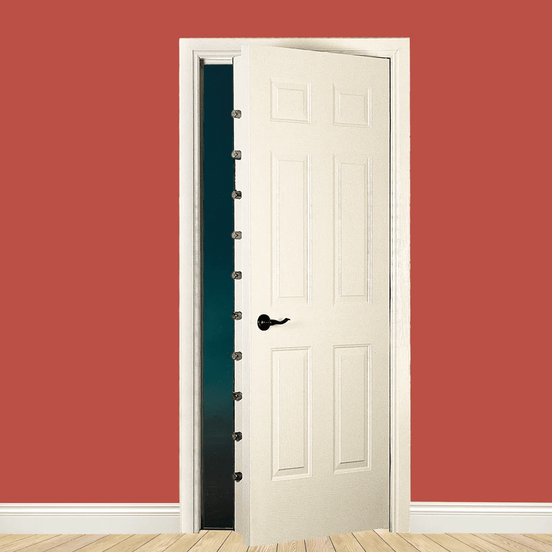 Browning ProSteel SRV-6 FEMA 320 Tornado Security Door Red Wall Background
