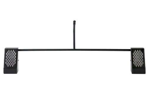 Contacta STS-B80 bridge bar customer unit in black textured finish with speaker pod and central cardioid microphone
