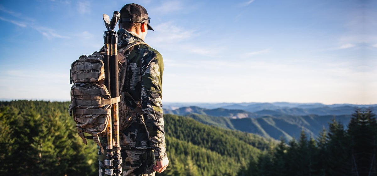 RPNB HTC-1 Adjustable Shooting Tripod Camouflage On Backpack