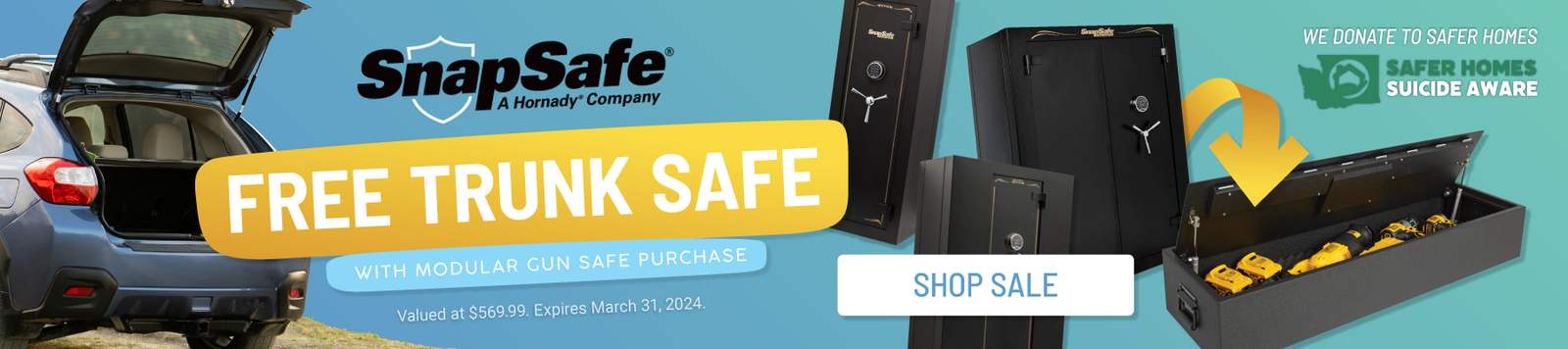 SnapSafe Free Trunk Safe with Modular Gun Safe Purchase