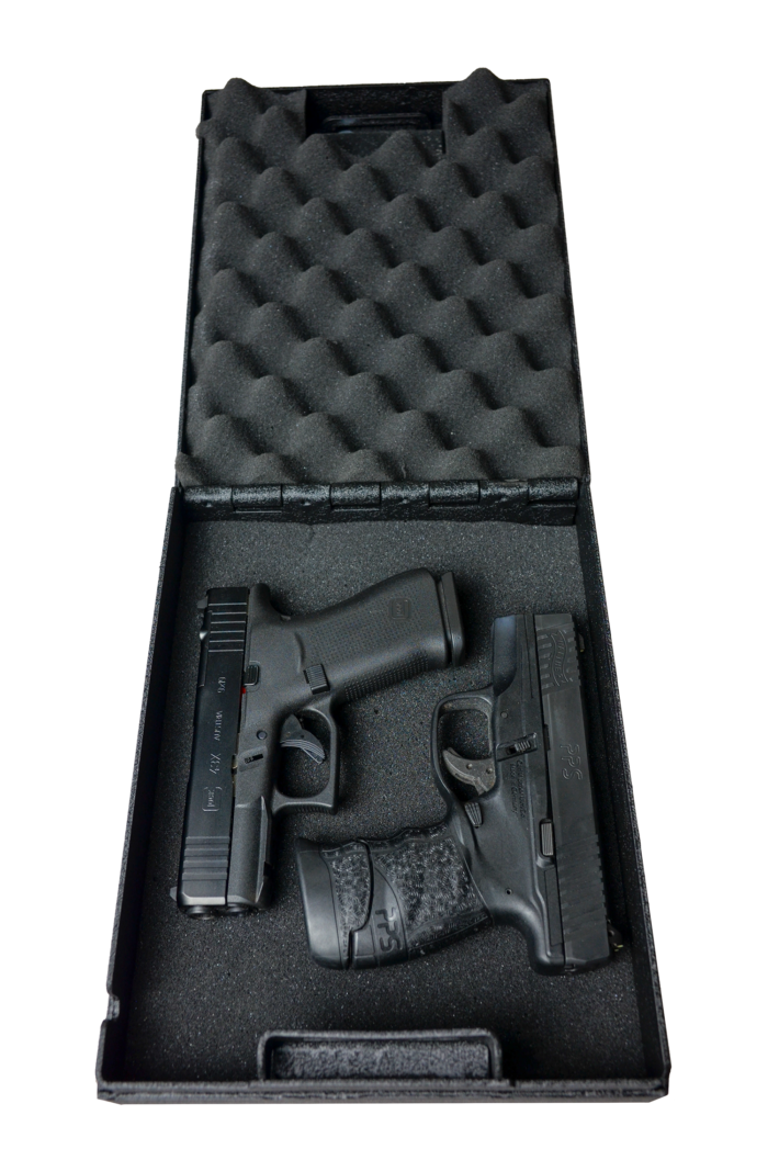 Steelhead Large HD Pistol Box Door Open with Handguns