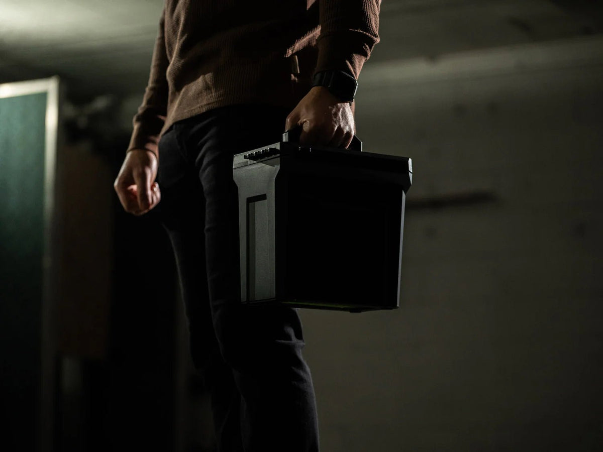 StopBox U-Can Portable Lockable Firearm & Range Gear Case Carrying in Left Hand