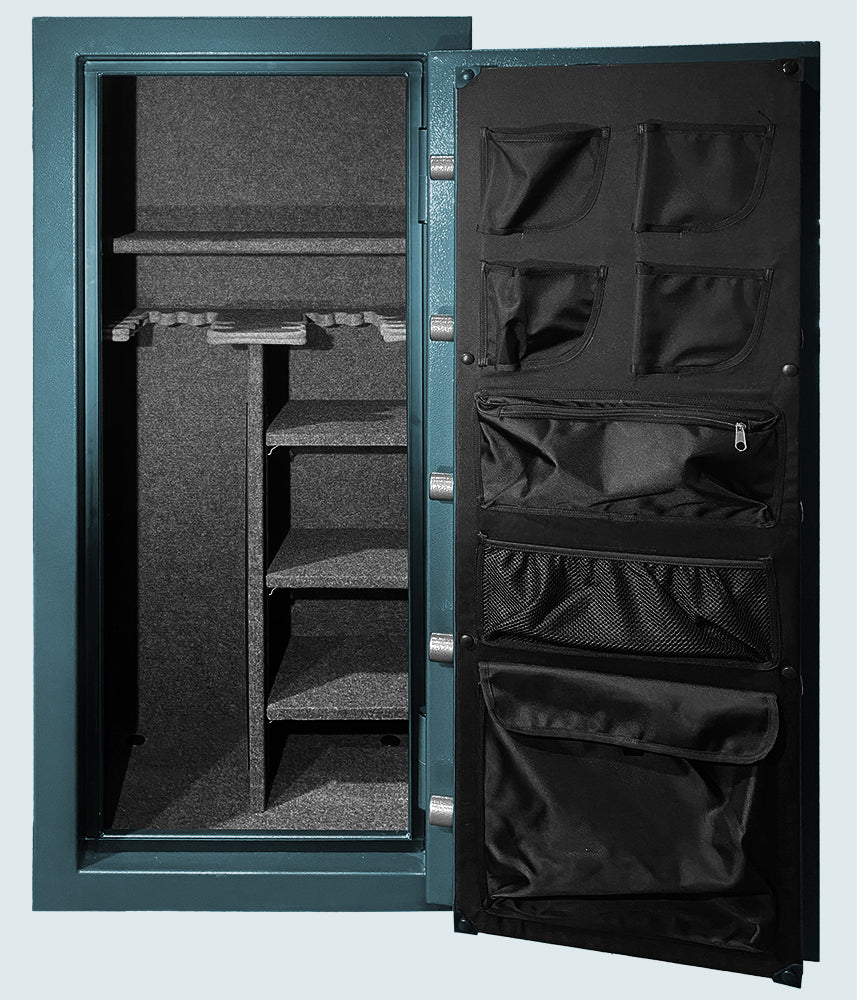 Hollon The Dominion 16 Gun Safe Teal Door Open