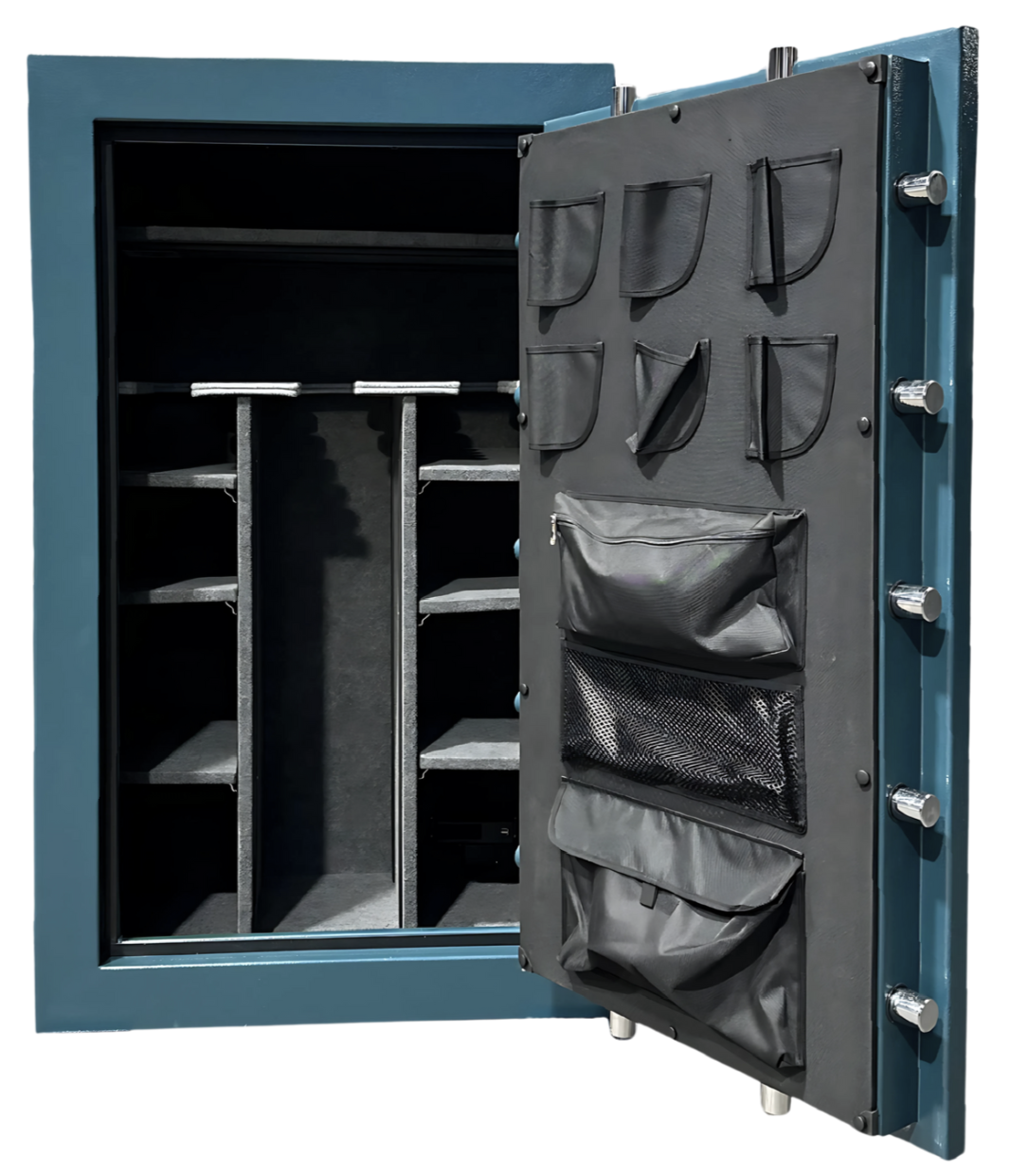 Hollon The Dominion 36 Gun Safe Teal Door Open