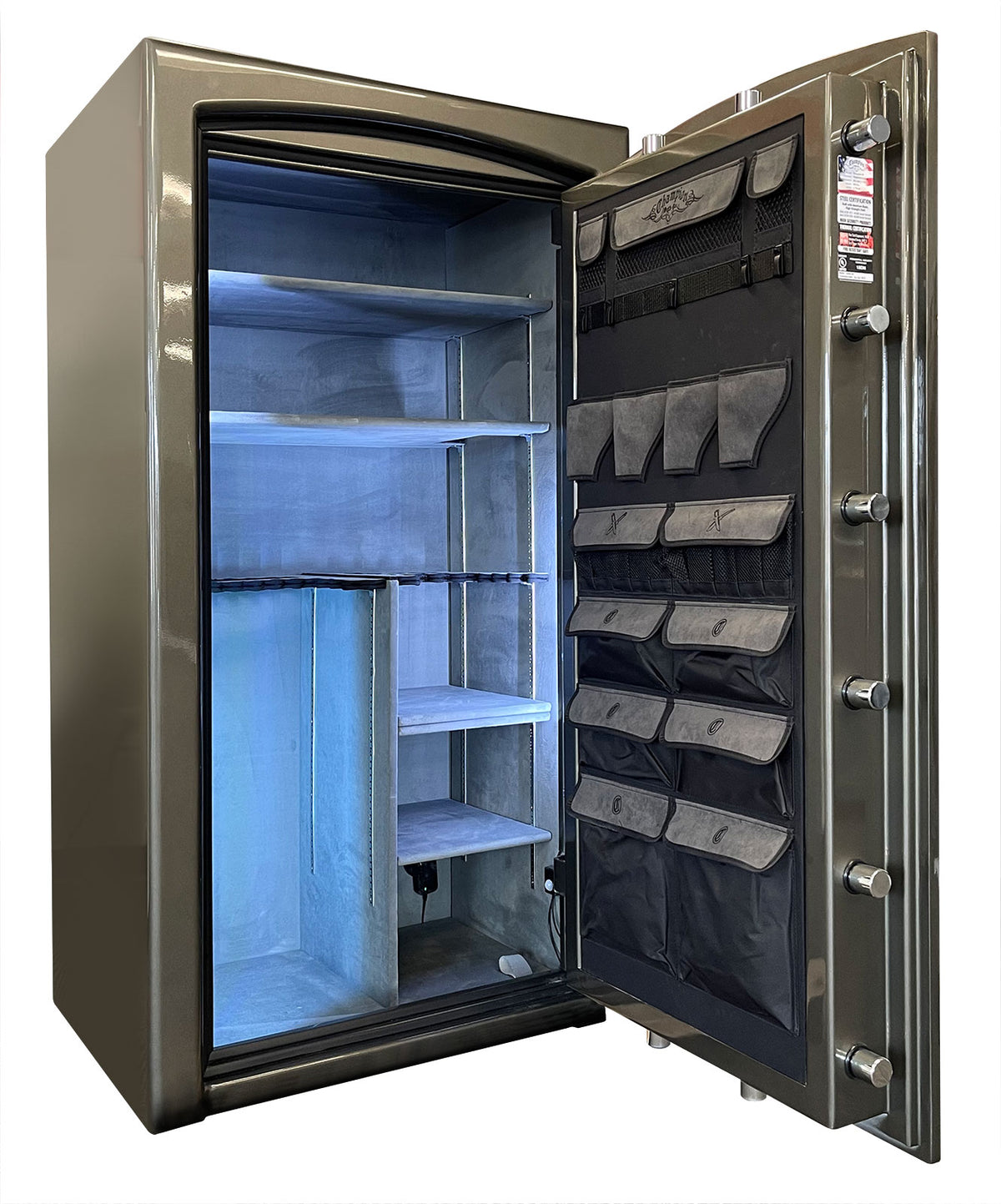 Champion Triumph TR-40 Gun Safe Door Open with Light Turned On