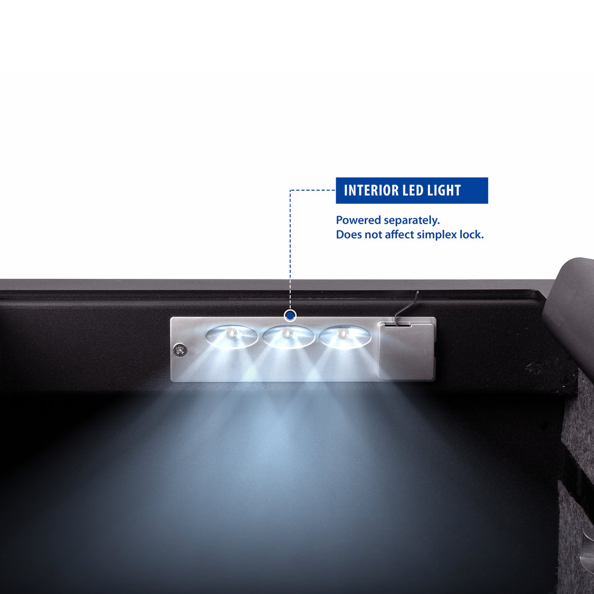 Viking VS-50SX Wide Large Handgun Safe with Simplex Lock Interior LED Light
