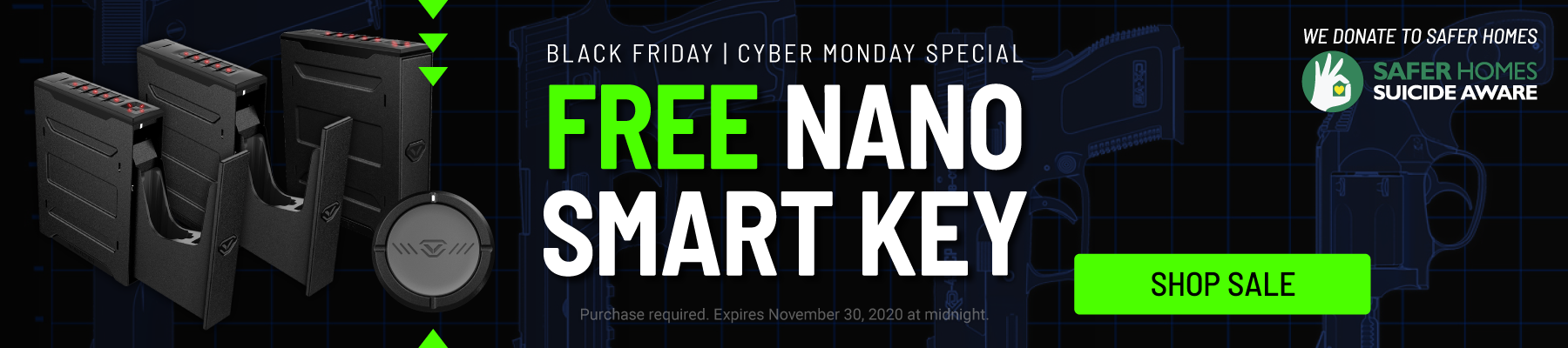 Free Nano Smart Key with Purchase of Vaultek Pistol Safe