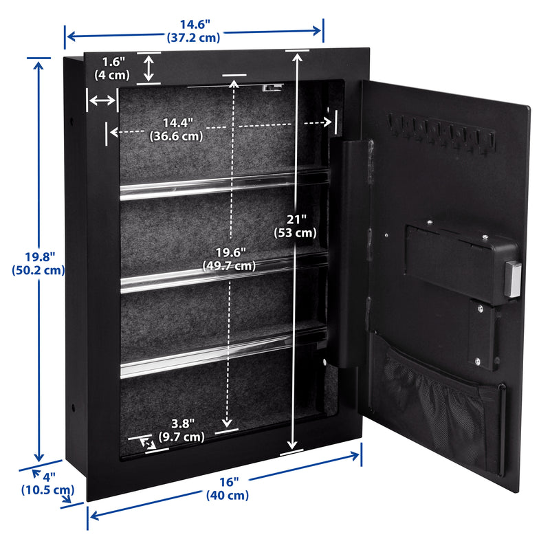 Viking VS-52SX Mechanical Hidden Wall Safe with Simplex Lock Black ...