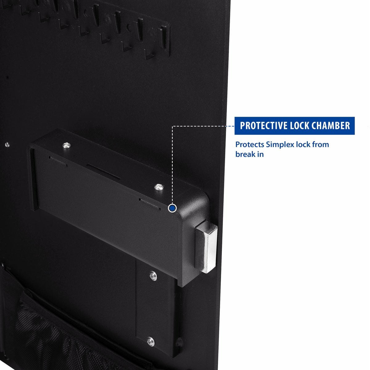 Viking VS-52SX Mechanical Hidden Wall Safe with Simplex Lock Black Protective Lock Chamber