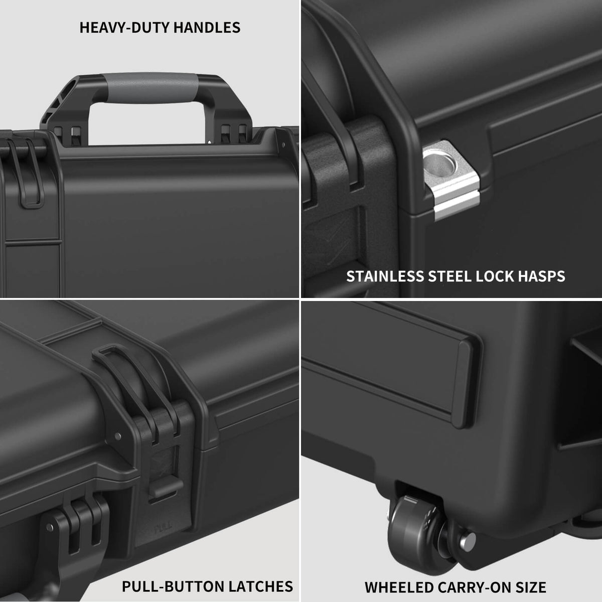 RPNB PP-91139 Weatherproof Hard Rifle Case with Customizable Foam Insert Features