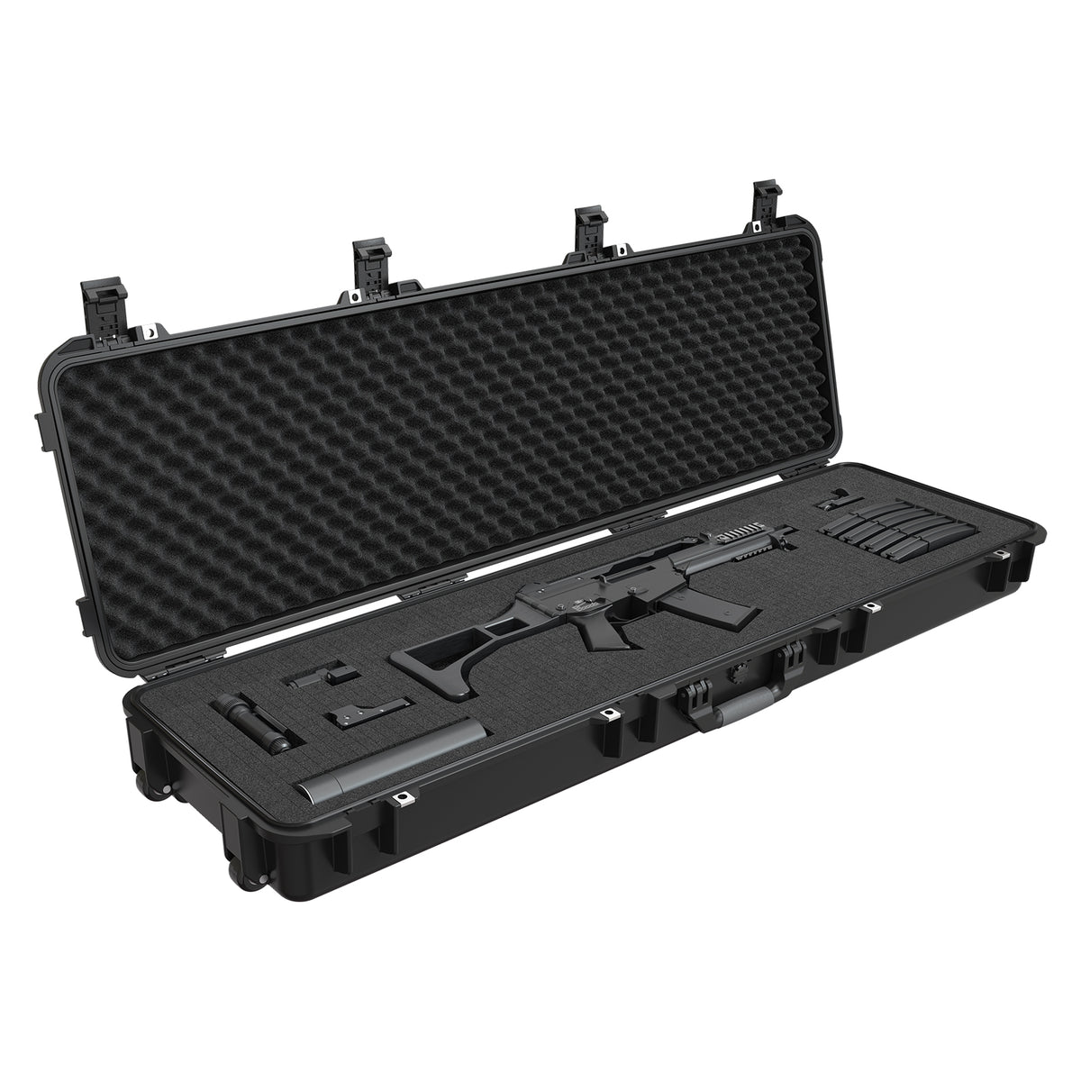 RPNB PP-12150 Weatherproof Hard Rifle Case with Customizable Foam Insert Door Open