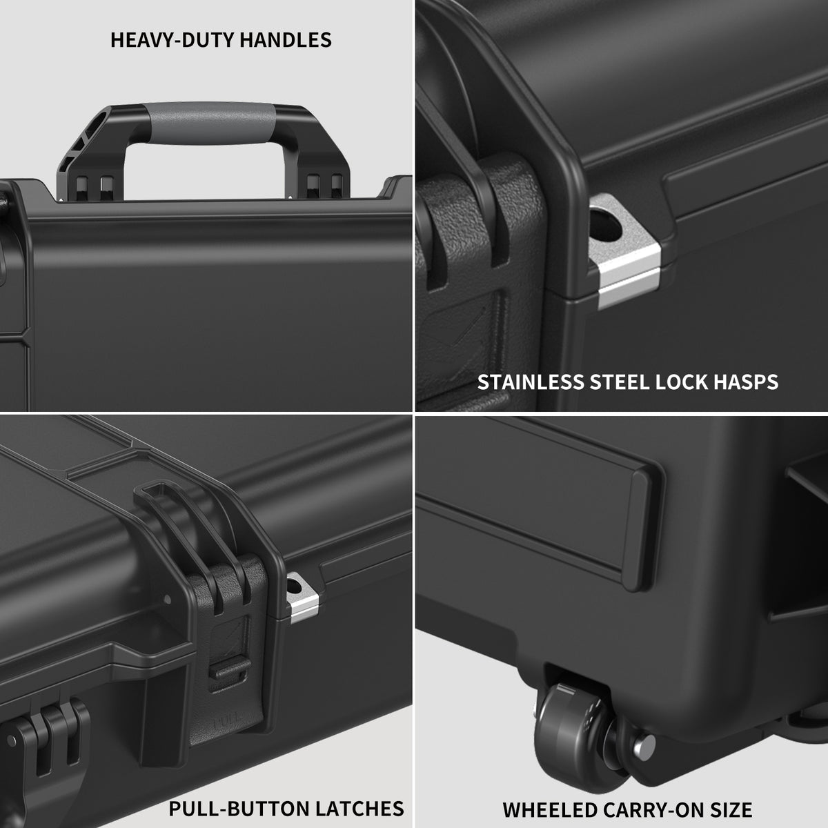 RPNB PP-12150 Weatherproof Hard Rifle Case with Customizable Foam Insert Features