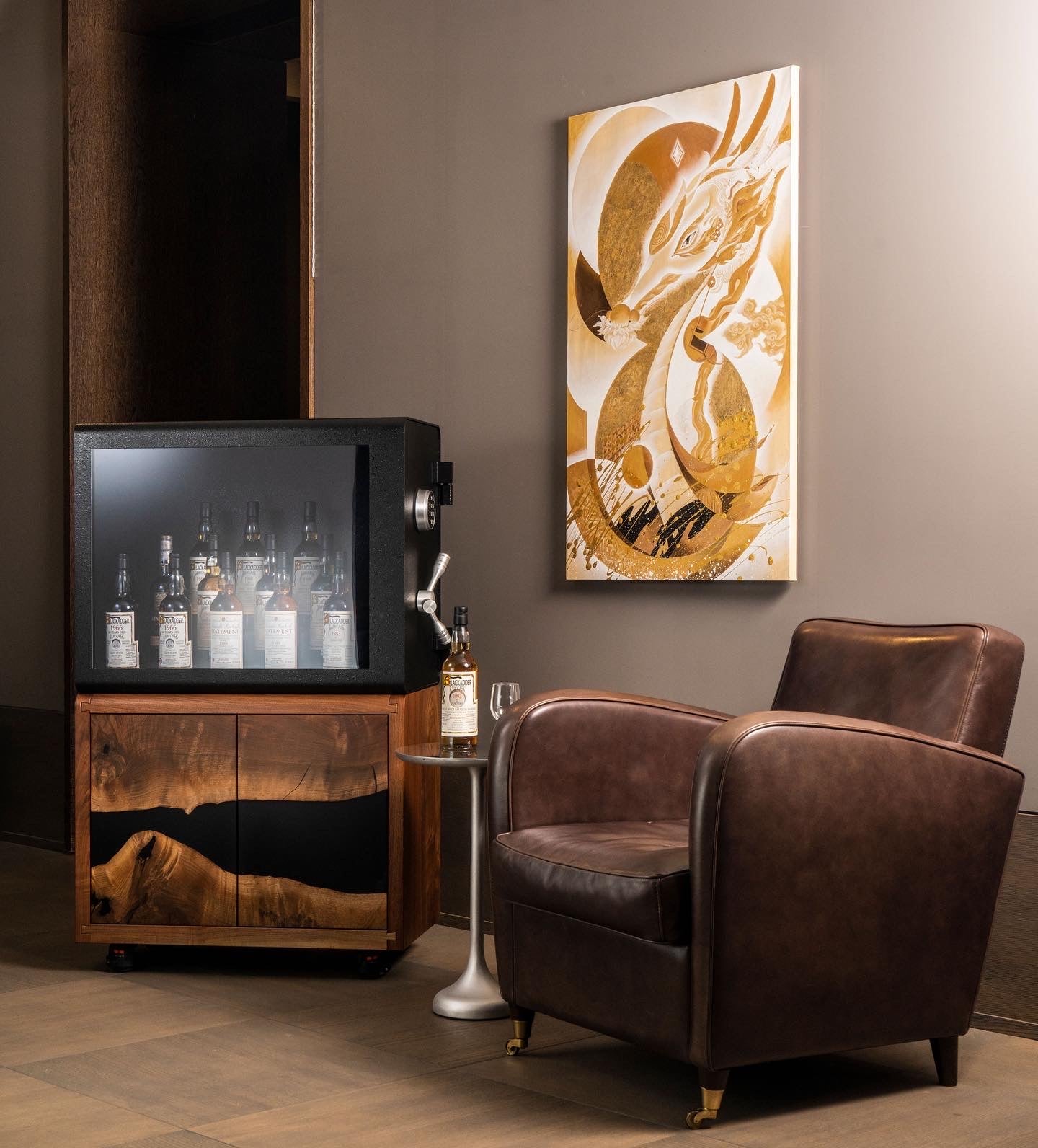 Whiskey Vault Original Burl Resin In Mancave