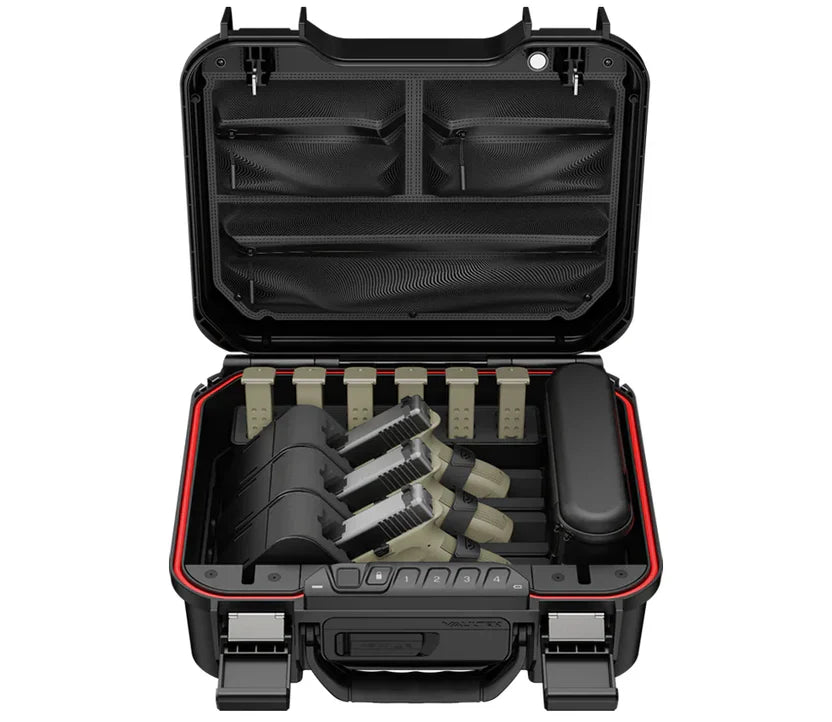 Vaultek LifePod XR Range Edition Weather Resistant Biometric Firearm Case Open