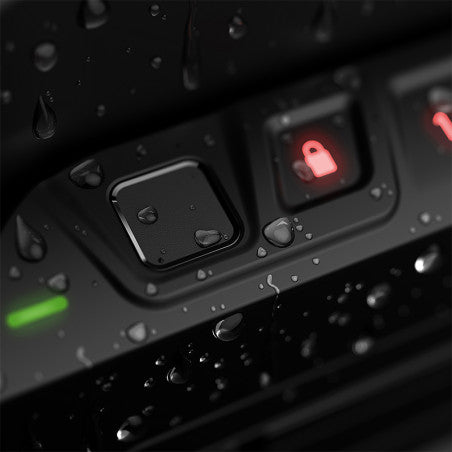 Vaultek Lifepod XRBi Biometric Weather Resistant Firearm Case Droplets on keypad