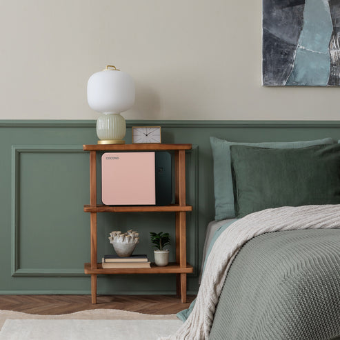 Cocono Chroma 15 Mini Biometric Fireproof Safe (60 Minutes) Installed On Nightstand