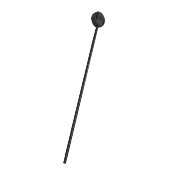 Contacta STS-M15-300-IP IP54 outdoor stem microphone in black powder-coated ABS with 300mm straight stem