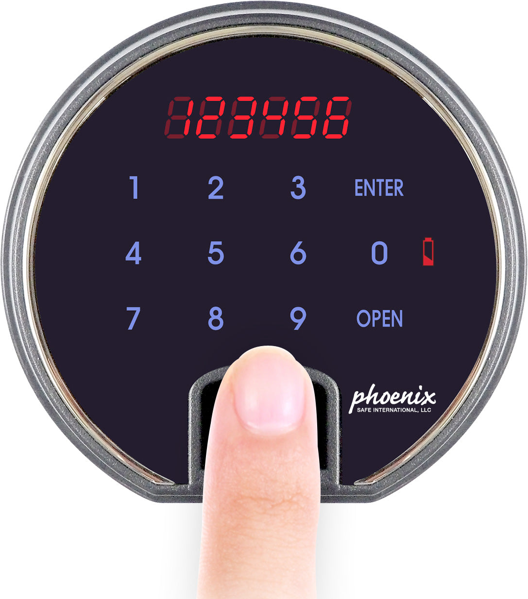 Phoenix DBAUM 700 Luxury Safe w/ Genuine Walnut Exterior Door Front Biometric Lock